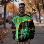 Jamaica Rugby Custom Sweatshirt Go Champions - Pineapple Pattern