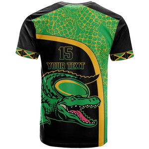 Jamaica Rugby Custom T shirt Go Champions - Pineapple Pattern