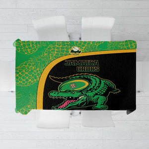 Jamaica Rugby Tablecloth Go Champions - Pineapple Pattern