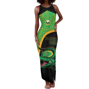 Jamaica Rugby Custom Tank Maxi Dress Go Champions - Pineapple Pattern