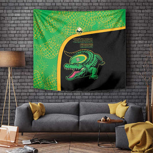 Jamaica Rugby Tapestry Go Champions - Pineapple Pattern