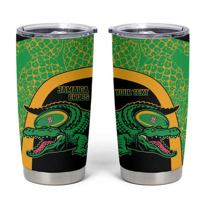 Jamaica Rugby Custom Tumbler Cup Go Champions - Pineapple Pattern