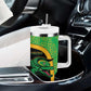 Jamaica Rugby Custom Tumbler With Handle Go Champions - Pineapple Pattern