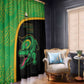 Jamaica Rugby Window Curtain Go Champions - Pineapple Pattern