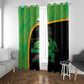Jamaica Rugby Window Curtain Go Champions - Pineapple Pattern