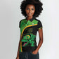 Jamaica Rugby Custom Women Polo Shirt Go Champions - Pineapple Pattern