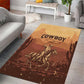 Black Cowboy Take Me Away Area Rug