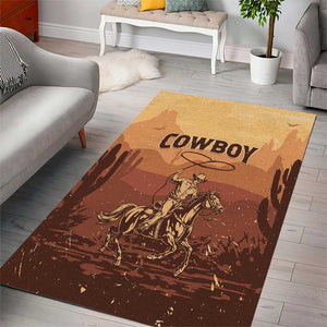 Black Cowboy Take Me Away Area Rug