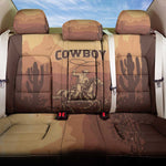 Black Cowboy Take Me Away Back Car Seat Cover