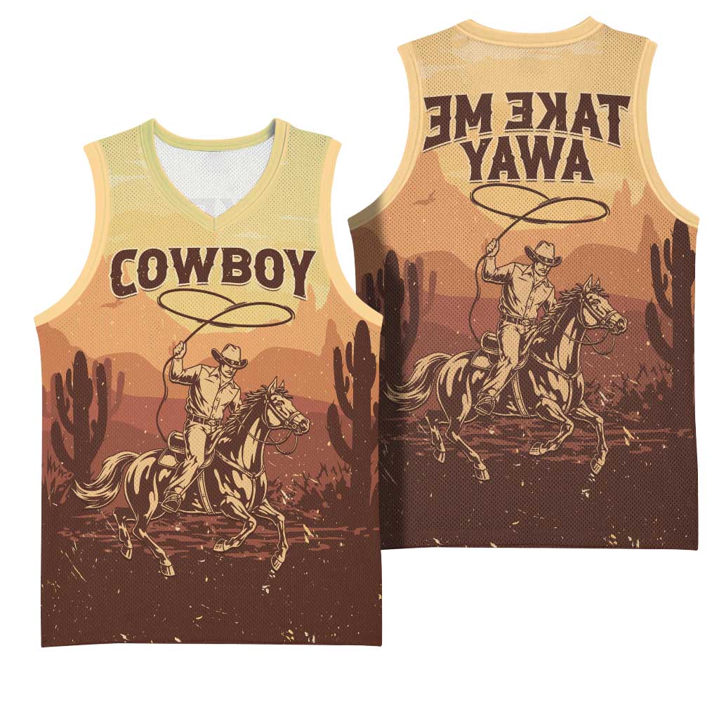 Black Cowboy Take Me Away Basketball Jersey - African Pride