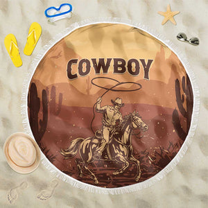 Black Cowboy Take Me Away Beach Blanket