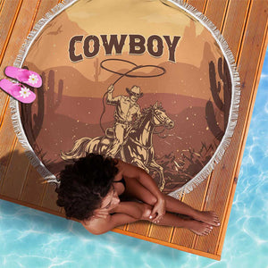 Black Cowboy Take Me Away Beach Blanket