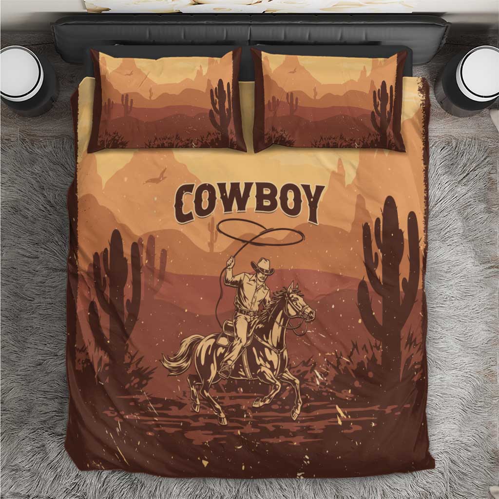 Black Cowboy Take Me Away Bedding Set
