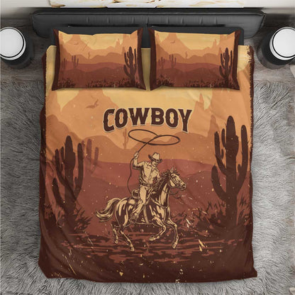 Black Cowboy Take Me Away Bedding Set