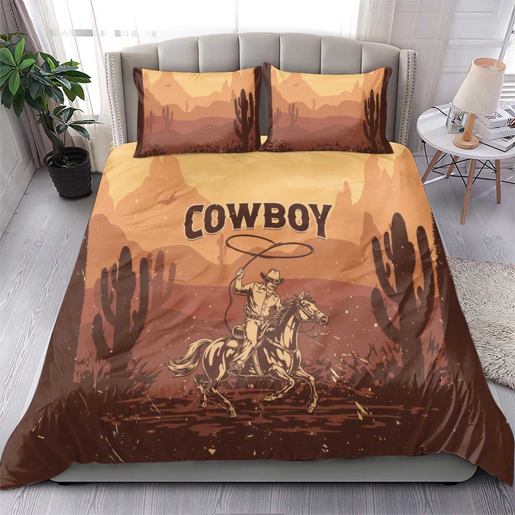 Black Cowboy Take Me Away Bedding Set