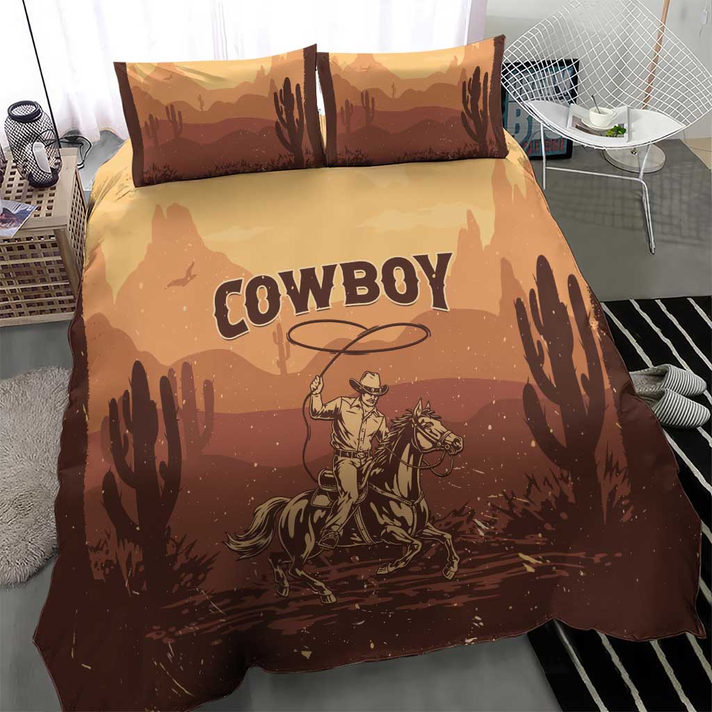 Black Cowboy Take Me Away Bedding Set