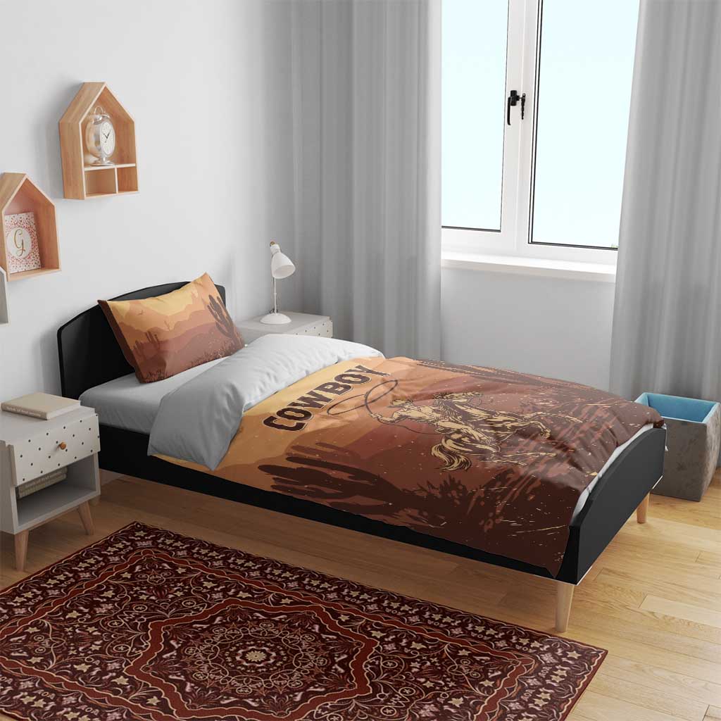 Black Cowboy Take Me Away Bedding Set