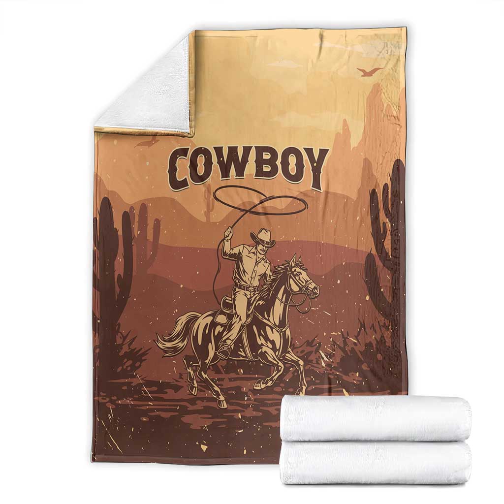 Black Cowboy Take Me Away Blanket