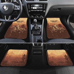 Black Cowboy Take Me Away Car Mats