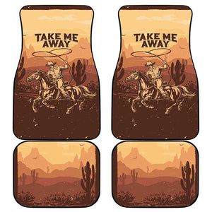 Black Cowboy Take Me Away Car Mats