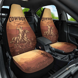 Black Cowboy Take Me Away Car Seat Cover