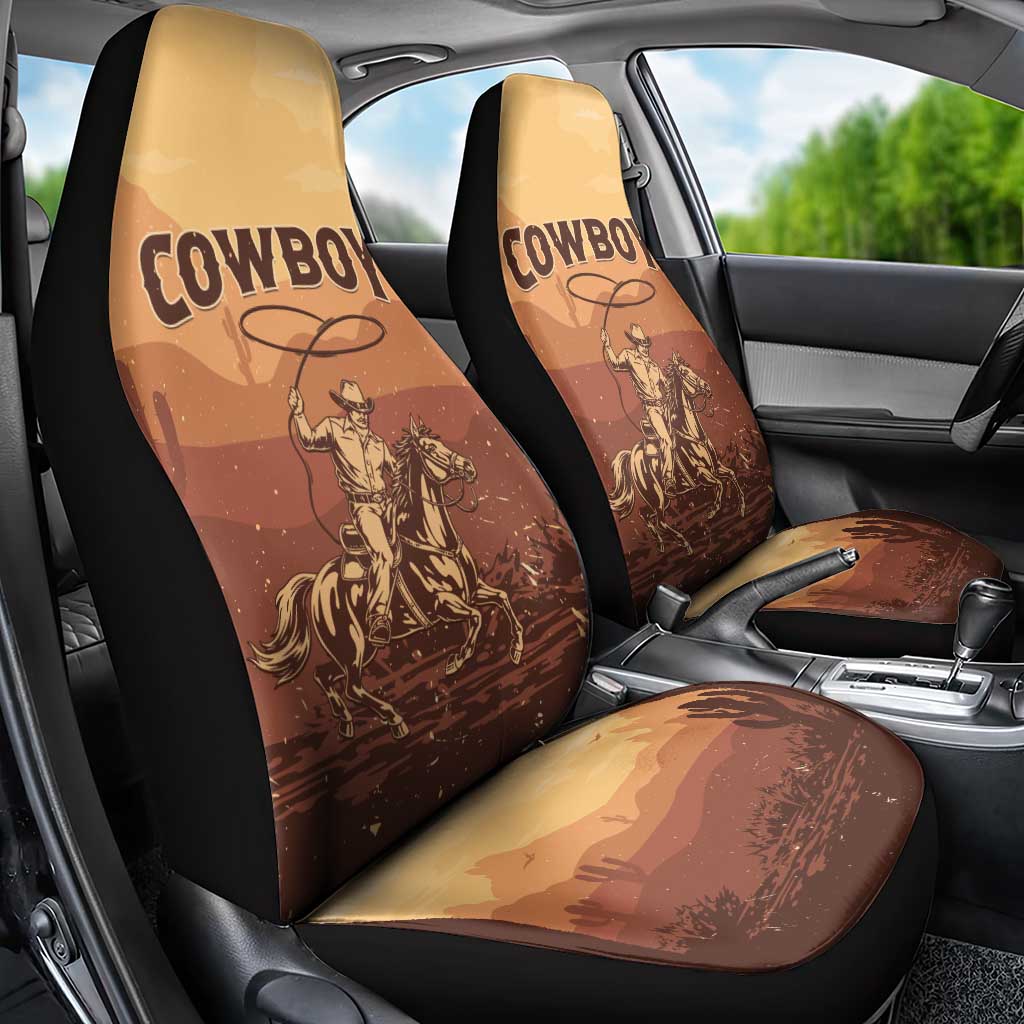 Black Cowboy Take Me Away Car Seat Cover