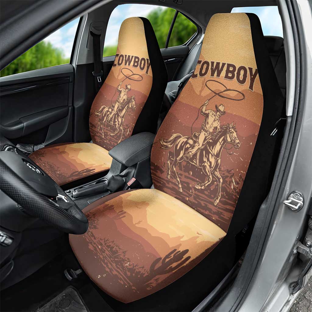 Black Cowboy Take Me Away Car Seat Cover
