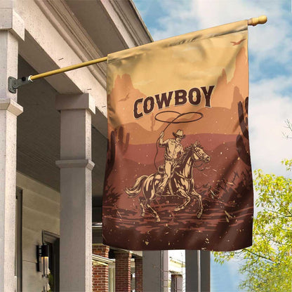 Black Cowboy Take Me Away Garden Flag