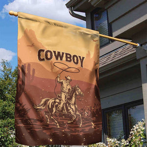 Black Cowboy Take Me Away Garden Flag