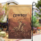 Black Cowboy Take Me Away Garden Flag