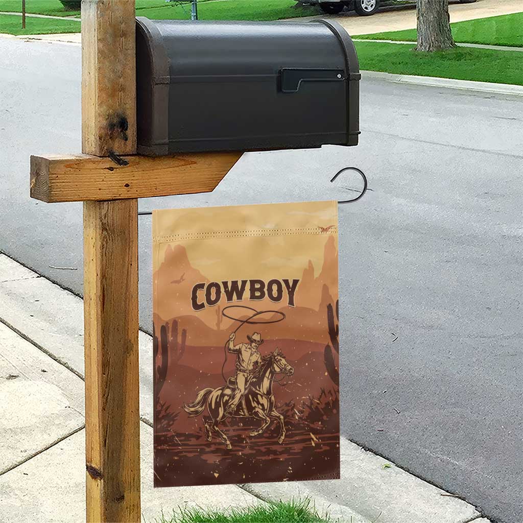 Black Cowboy Take Me Away Garden Flag