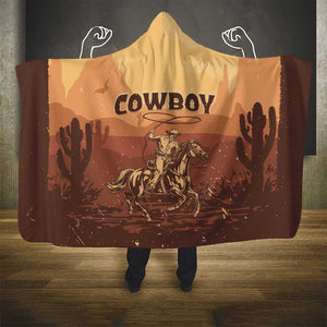 Black Cowboy Take Me Away Hooded Blanket