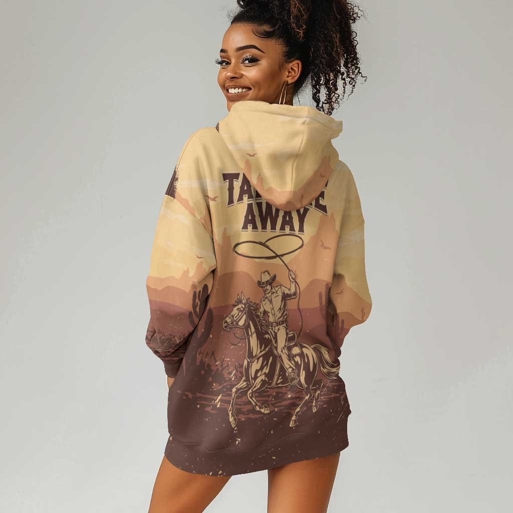 Black Cowboy Take Me Away Hoodie Dress