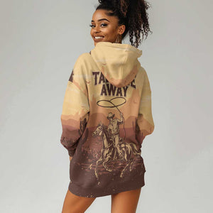 Black Cowboy Take Me Away Hoodie Dress