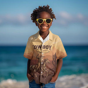 Black Cowboy Take Me Away Kid Hawaiian Shirt
