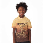 Black Cowboy Take Me Away Kid Polo Shirt