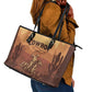 Black Cowboy Take Me Away Leather Tote Bag