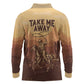 Black Cowboy Take Me Away Long Sleeve Polo Shirt