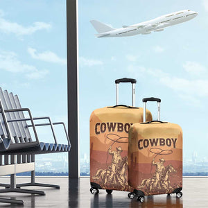 Black Cowboy Take Me Away Luggage Cover