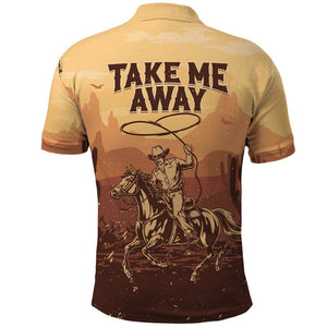 Black Cowboy Take Me Away Polo Shirt