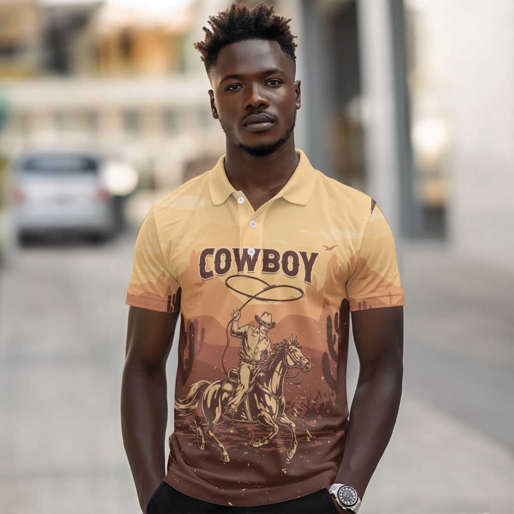 Black Cowboy Take Me Away Polo Shirt
