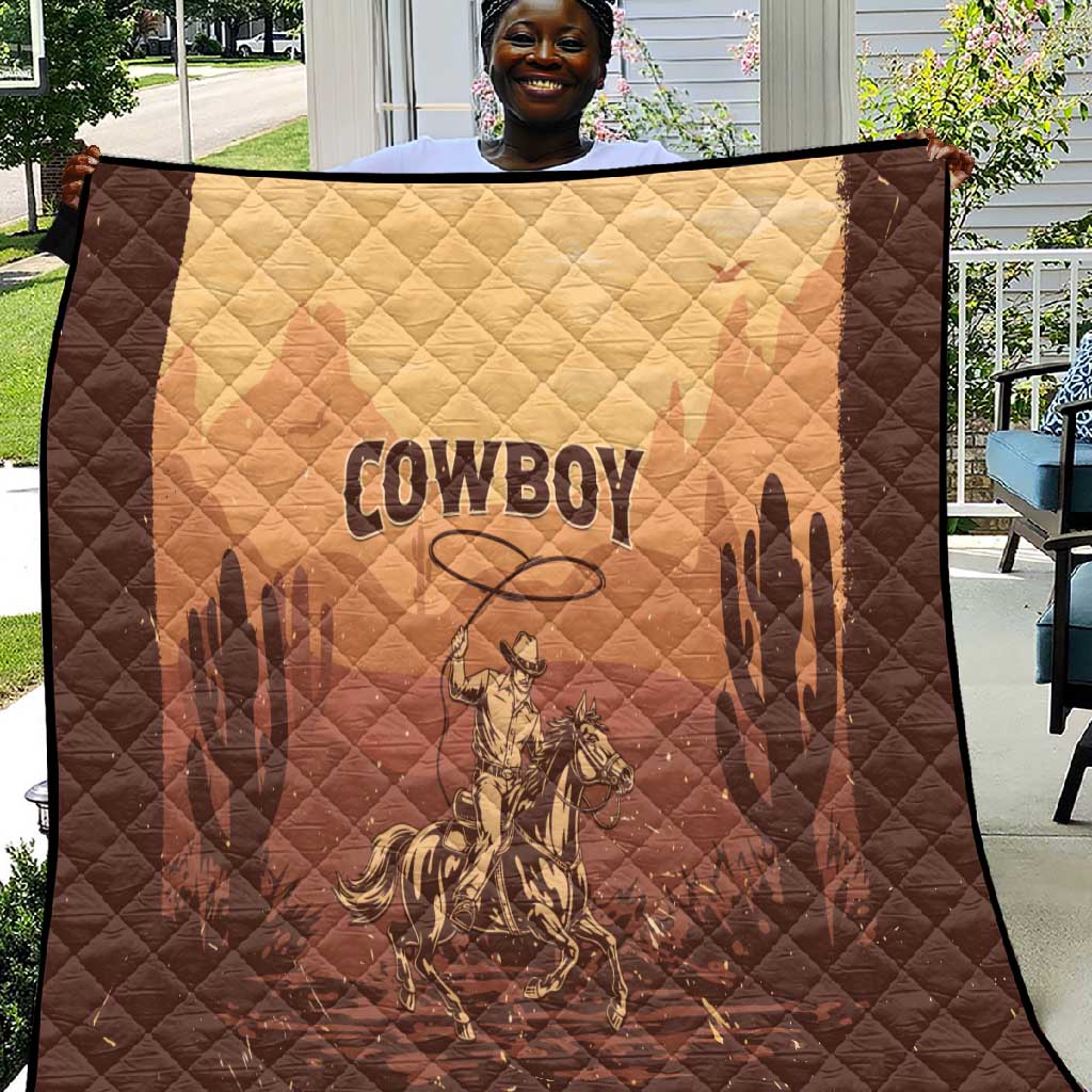 Black Cowboy Take Me Away Quilt