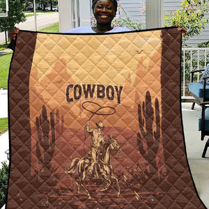 Black Cowboy Take Me Away Quilt