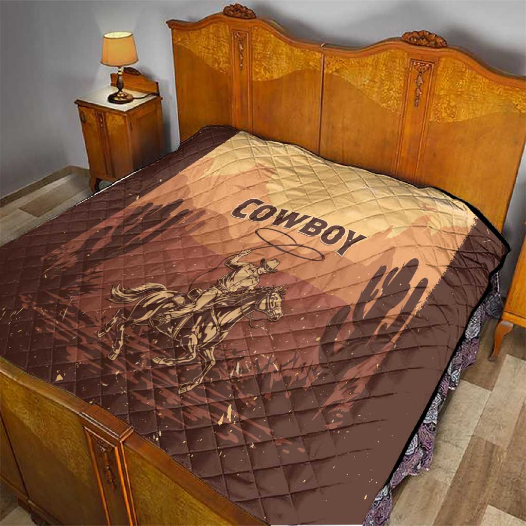 Black Cowboy Take Me Away Quilt