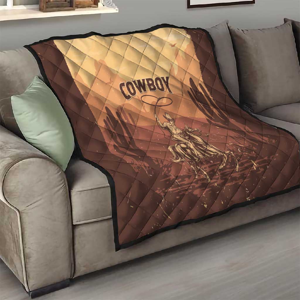 Black Cowboy Take Me Away Quilt