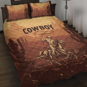 Black Cowboy Take Me Away Quilt Bed Set