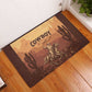 Black Cowboy Take Me Away Rubber Doormat