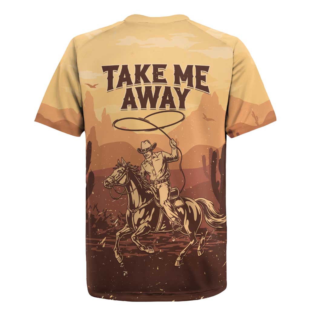 Black Cowboy Take Me Away Rugby Jersey