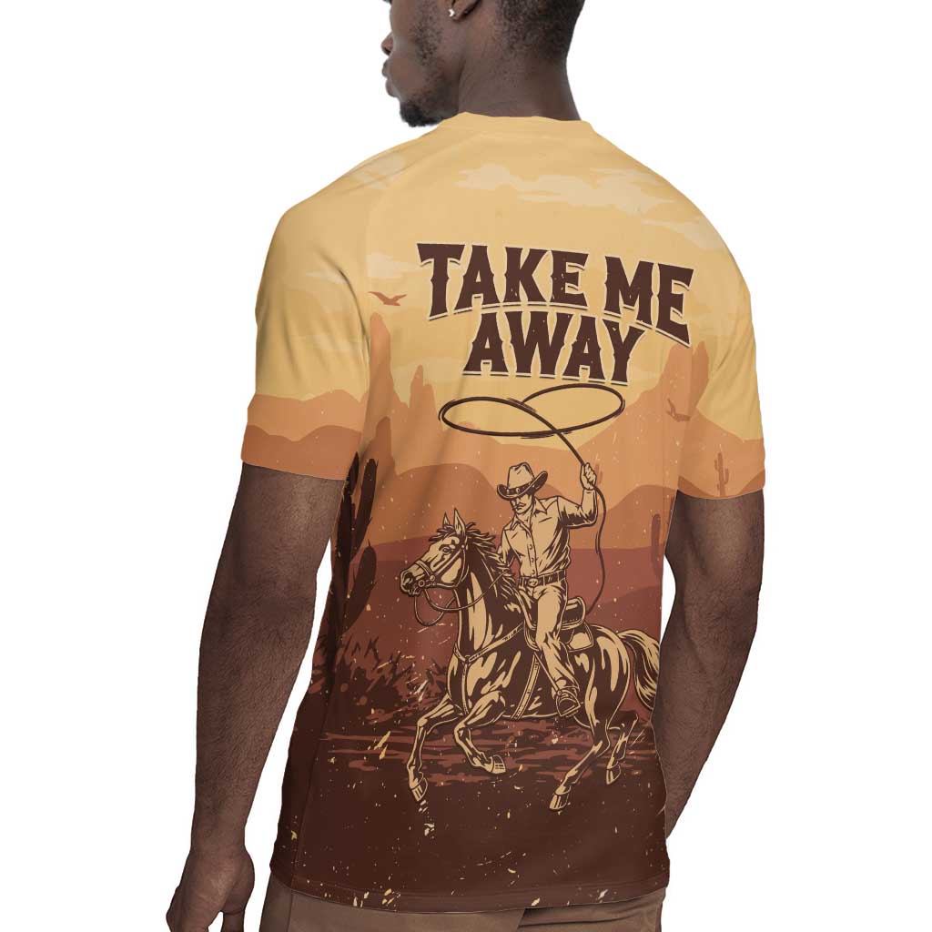 Black Cowboy Take Me Away Rugby Jersey