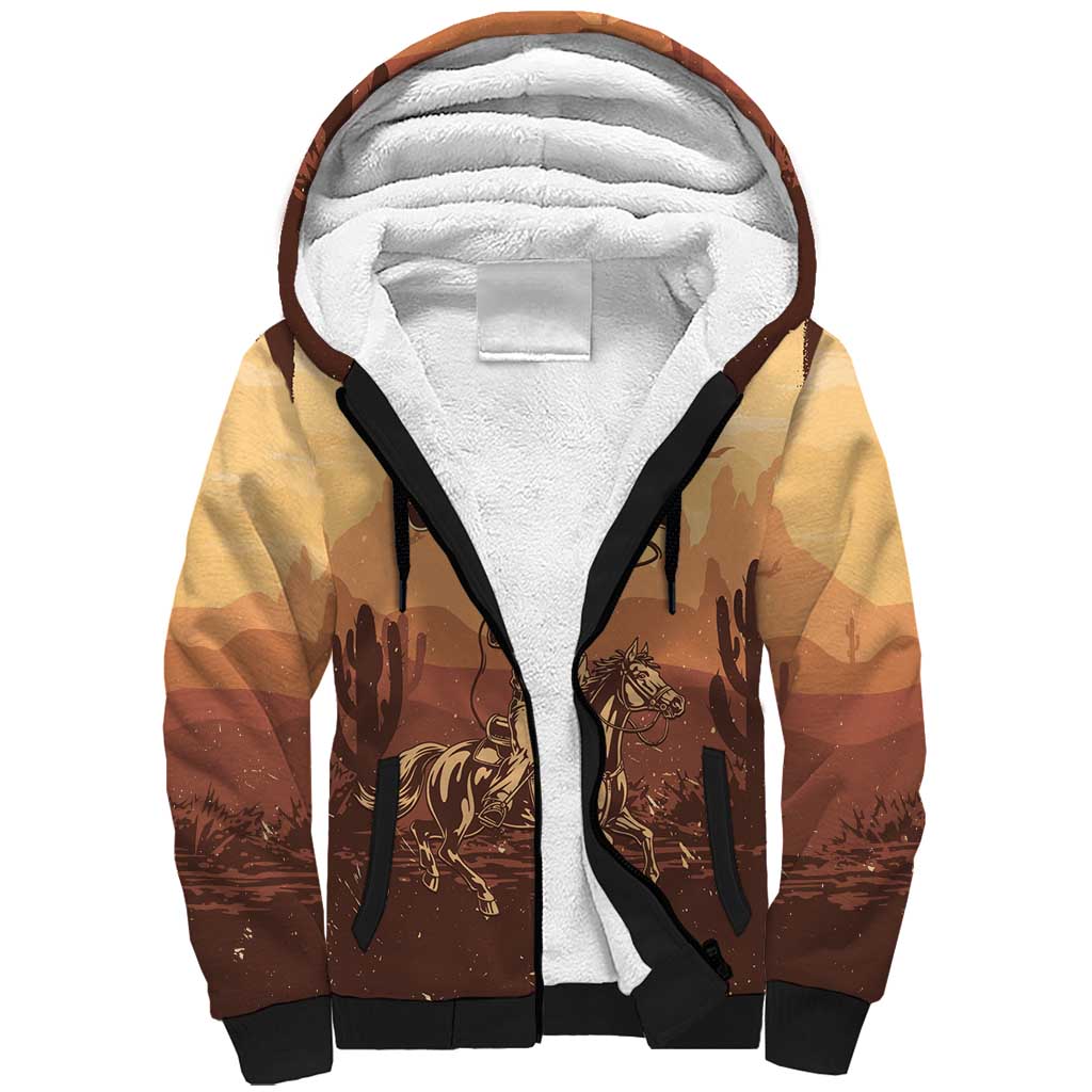 Black Cowboy Take Me Away Sherpa Hoodie